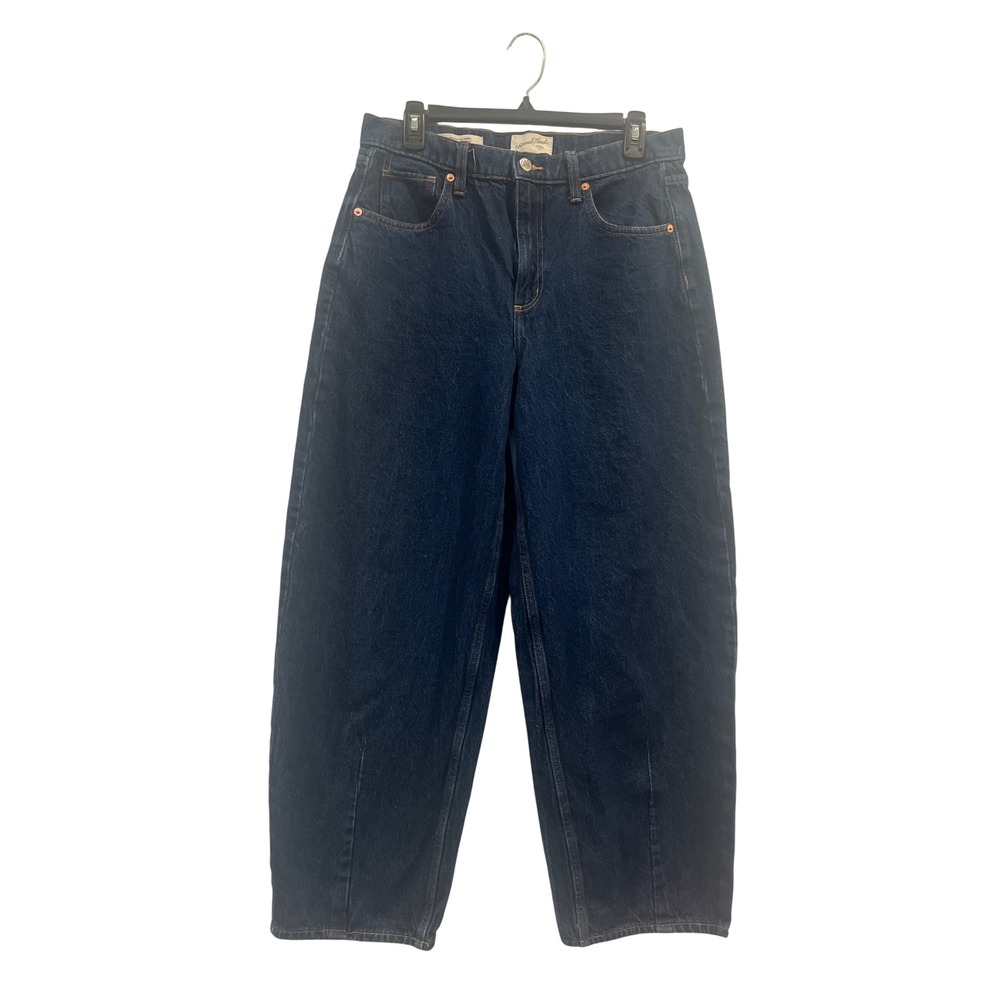 Universal Thread Easy Barrel Jeans Dark Wash Womens‎ High Rise Pants 10 Long